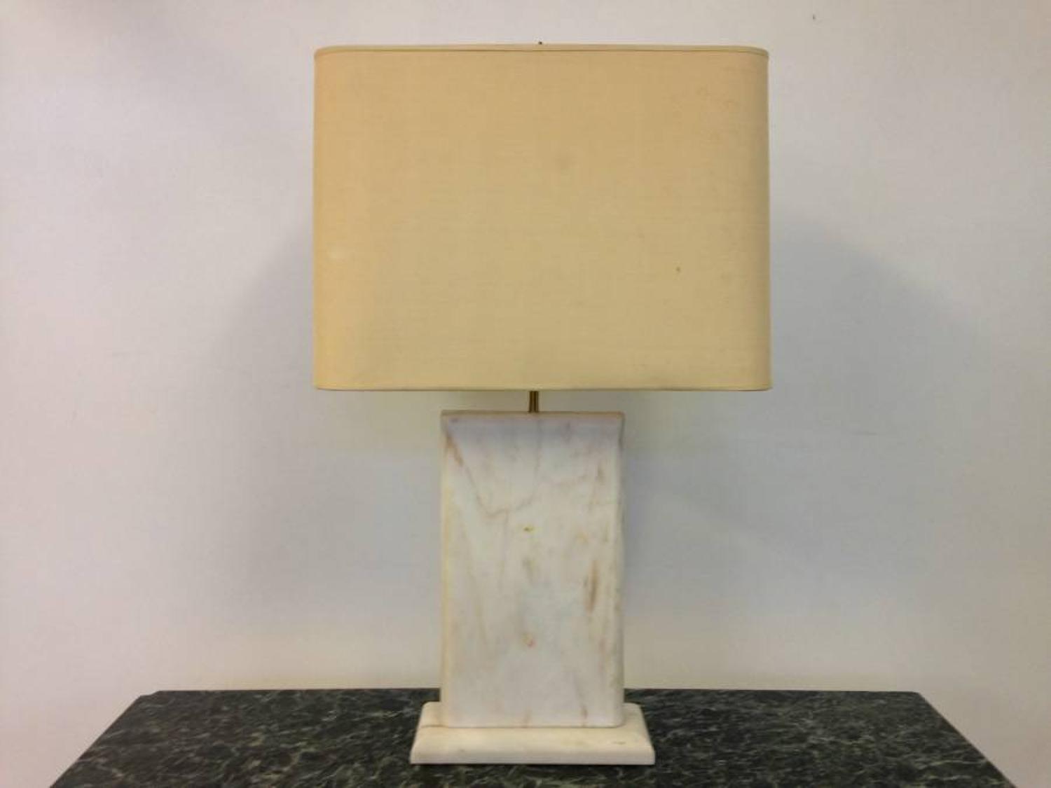 Marble and brass table lamp