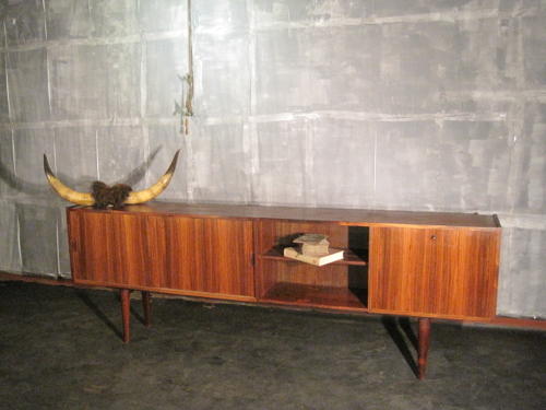 Long Danish rosewood sideboard