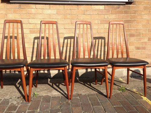 A set of six teak dining chairs by Koefoeds Hornslet