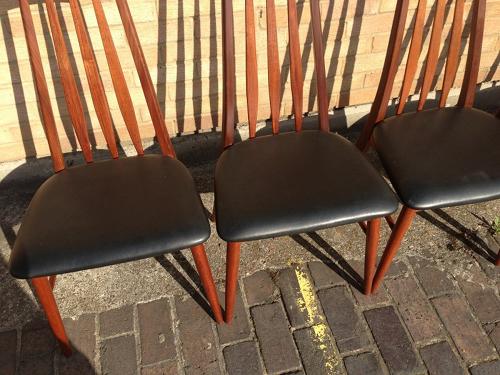 A set of six teak dining chairs by Koefoeds Hornslet