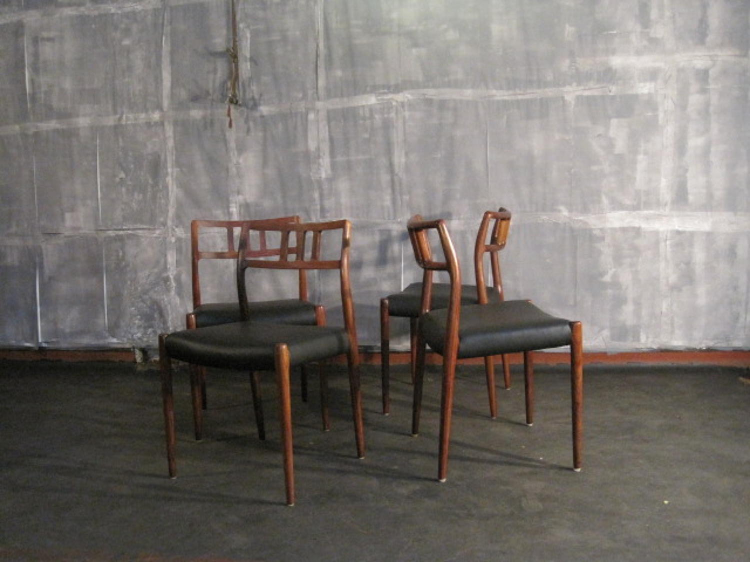 Rosewood Model 79 chairs by N.O Moller