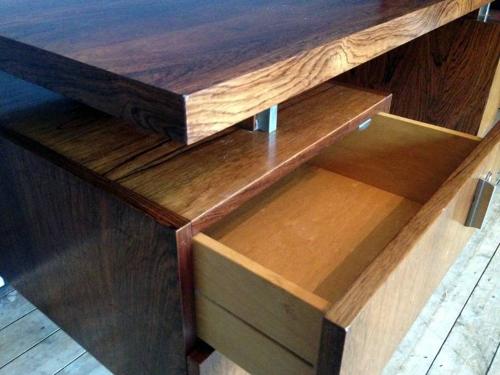 Danish rosewood and chrome desk