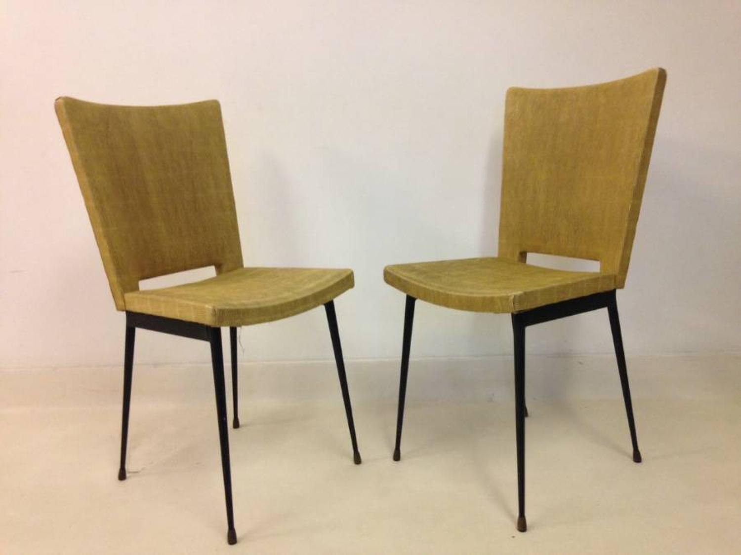 A pair of French 1950s chairs by Colette Gueden