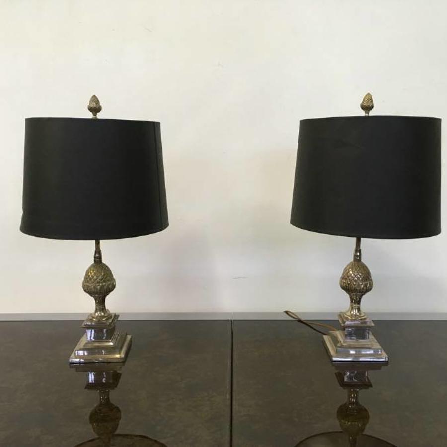 A pair of artichoke table lamps