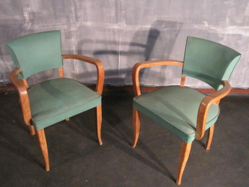 Pair of French bridge chairs