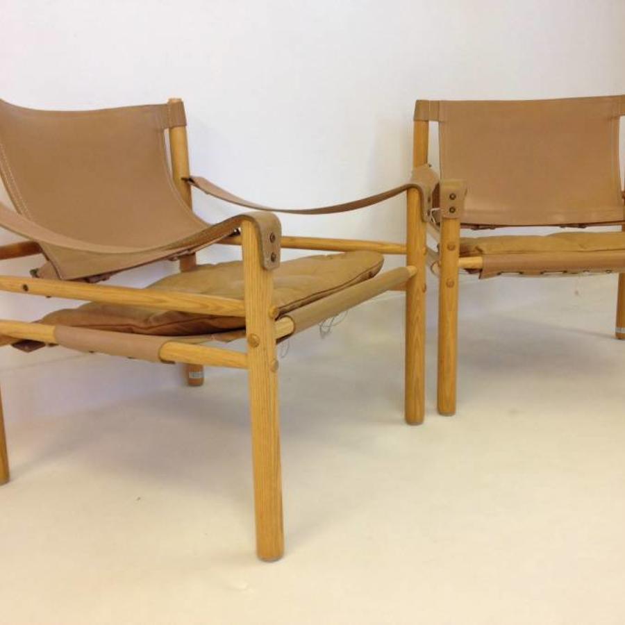 A pair of safari chairs by Arne Norell