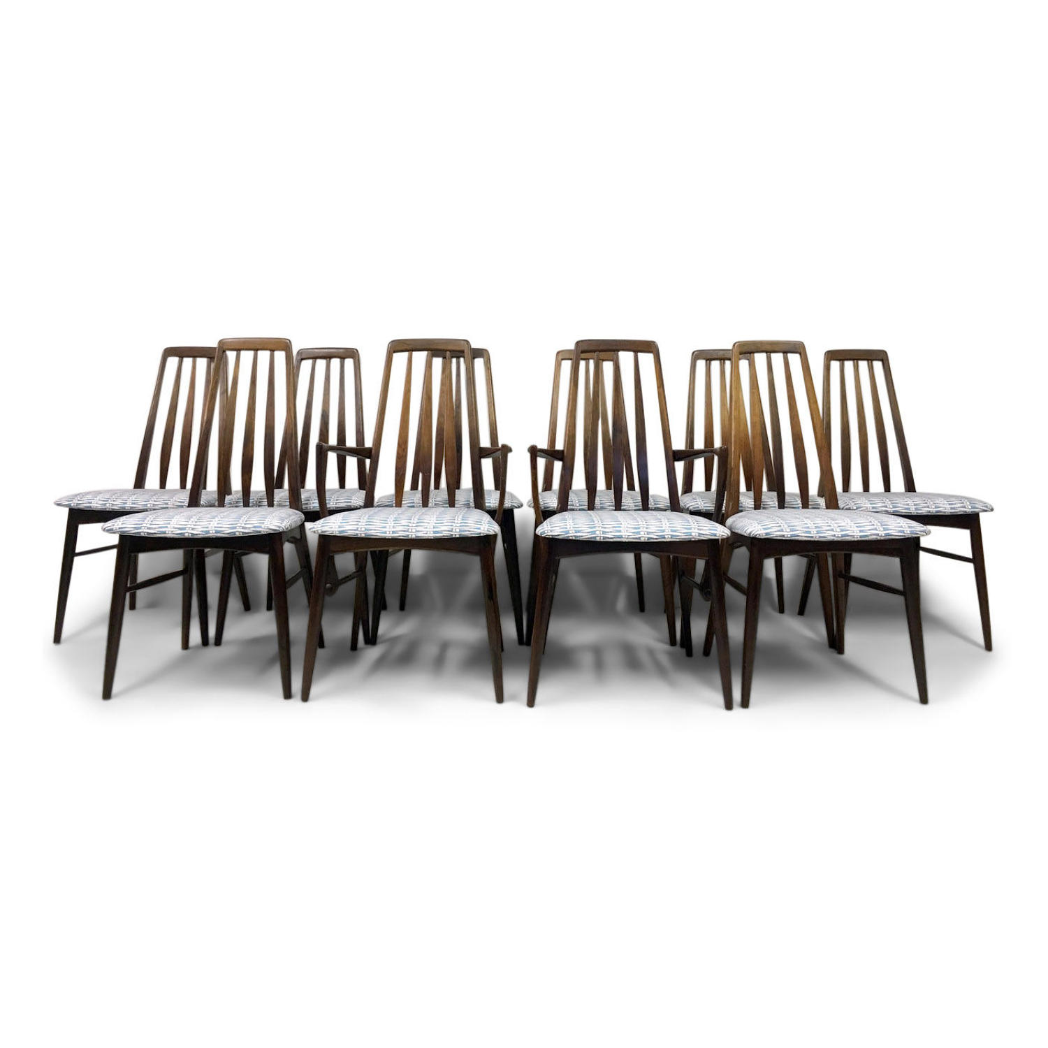 A set of ten rosewood dining chairs by Koefoeds Hornslet