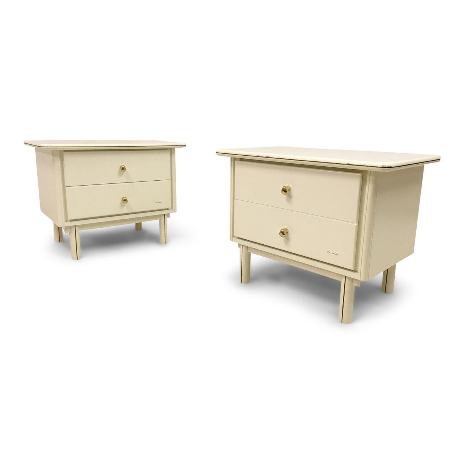 A pair of bedside tables by Pierre Cardin
