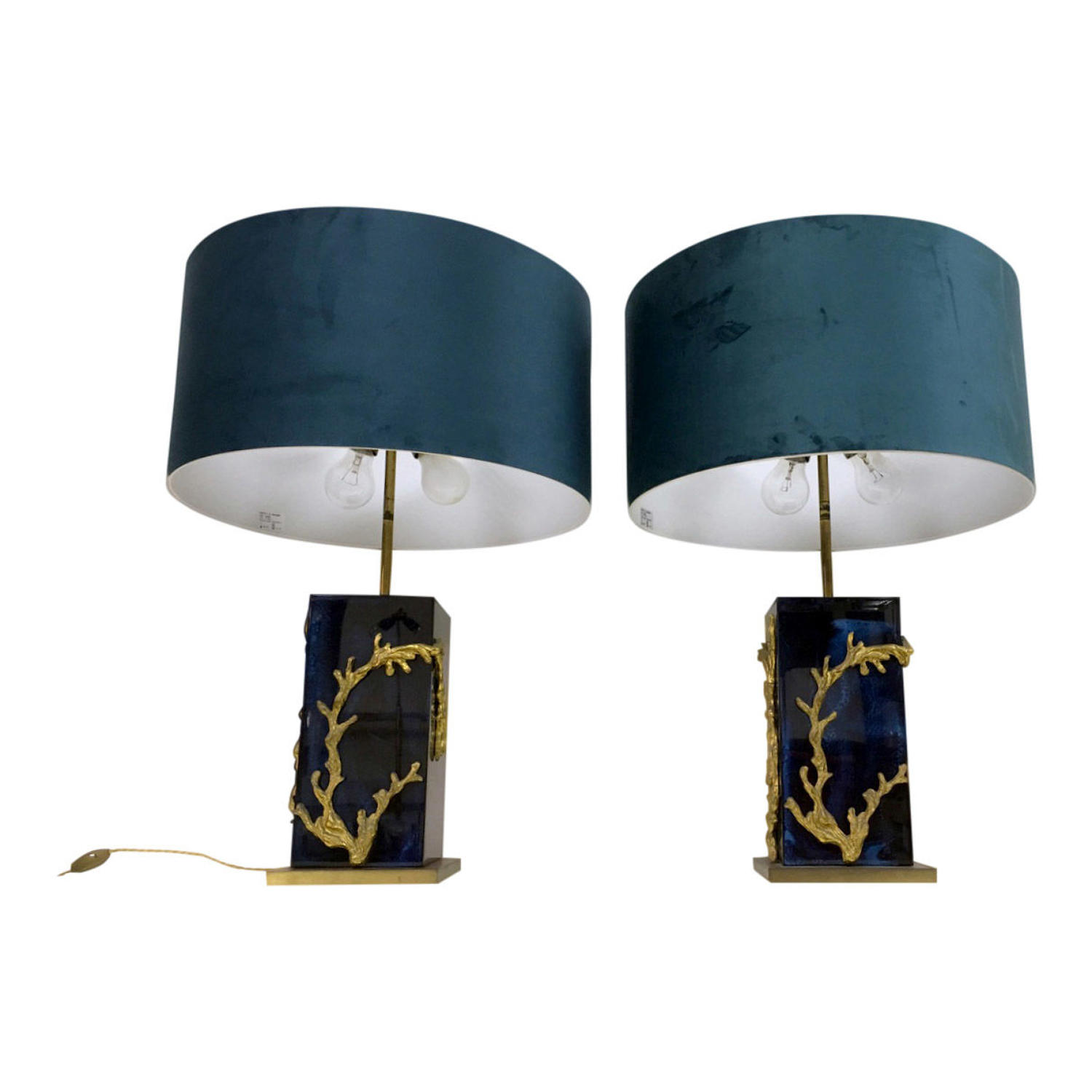 A pair of Algue table lamps by Maison Charles
