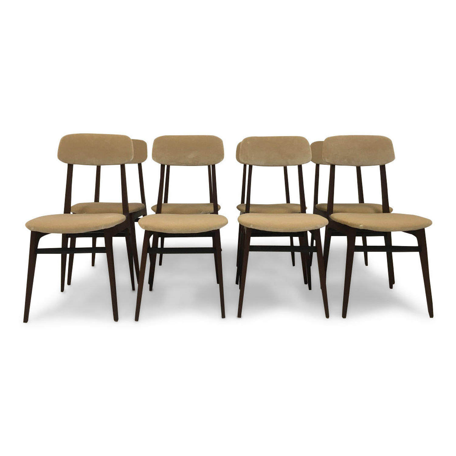 A set of eight 1960s Italian dining chairs