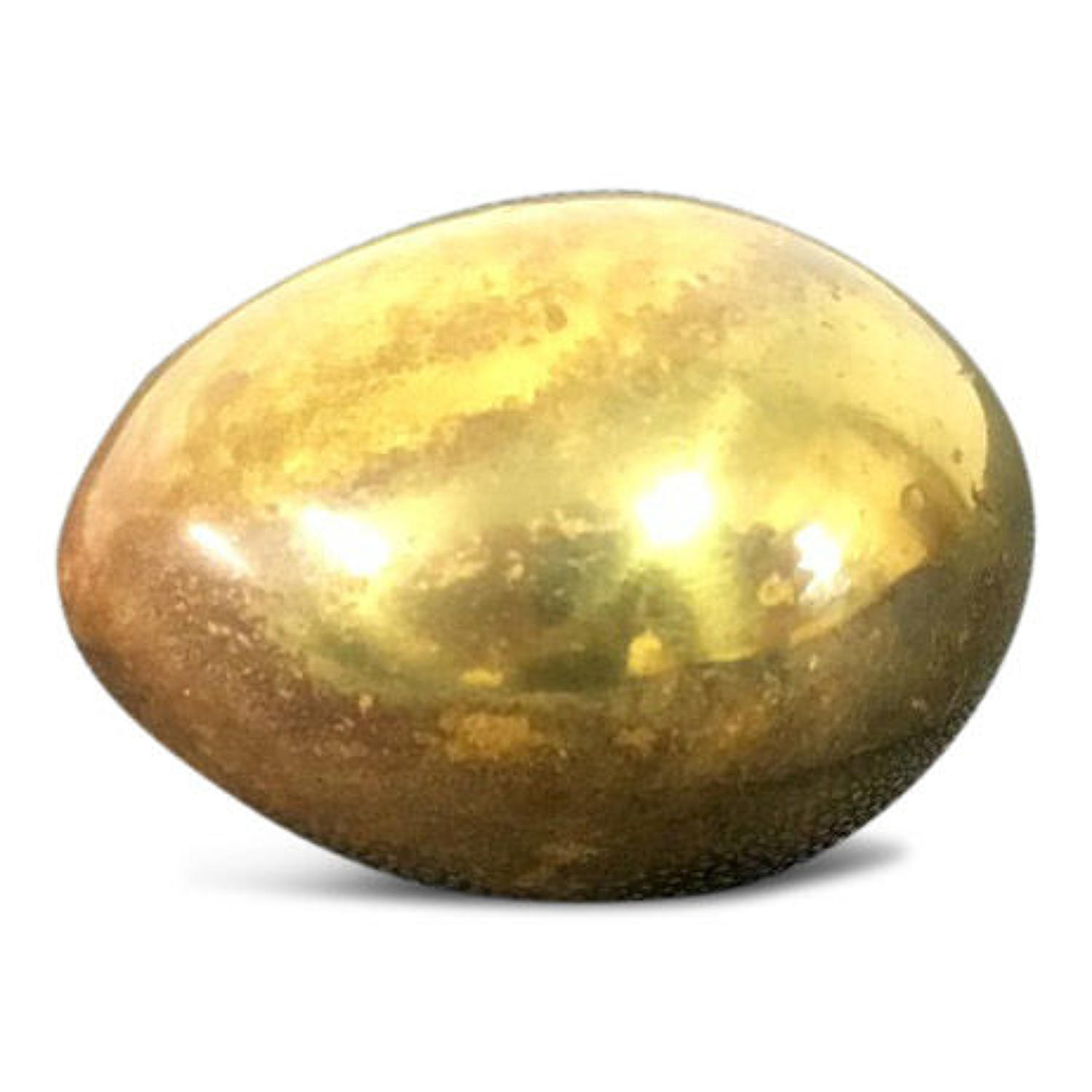 Brass egg paperweight by Carl Aubock