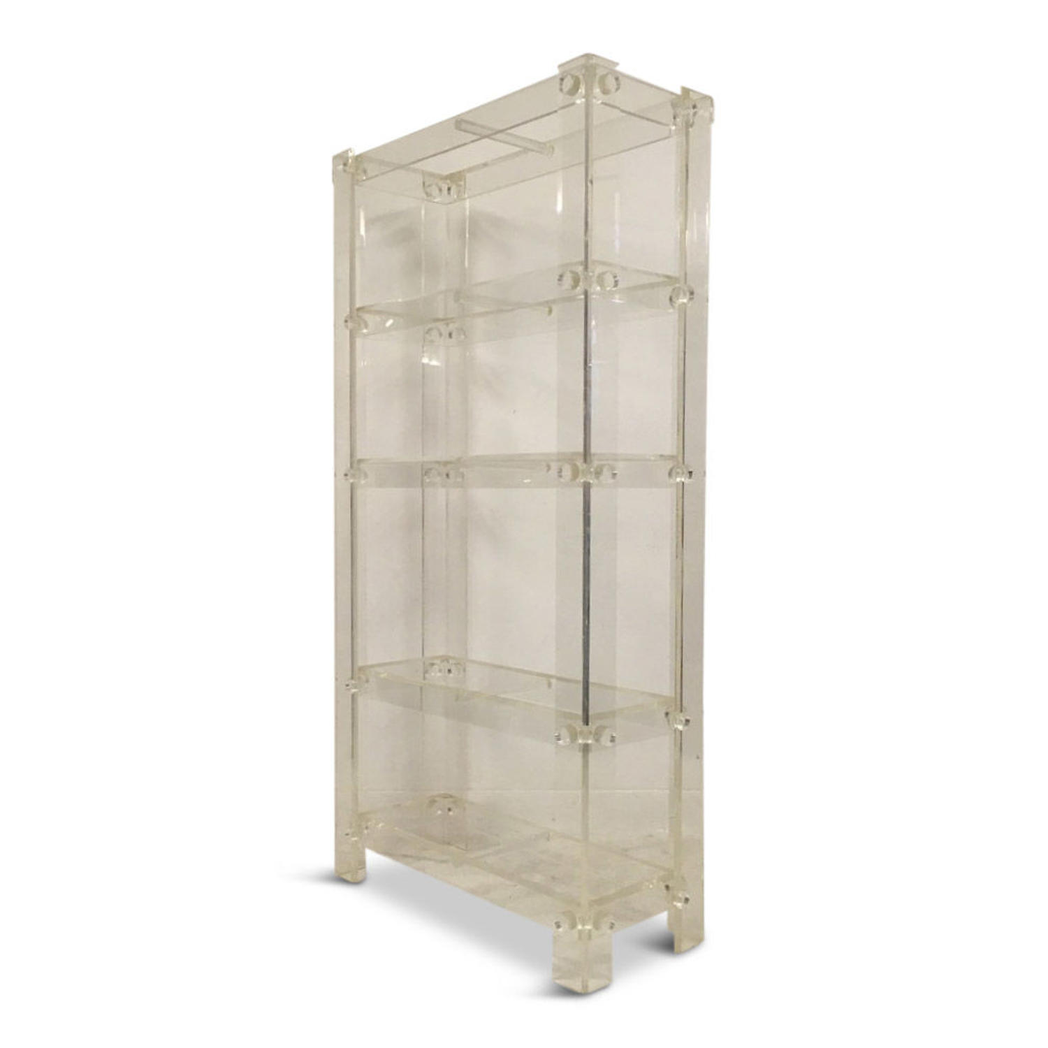 1970s lucite etagere in the style of Charles Hollis Jones