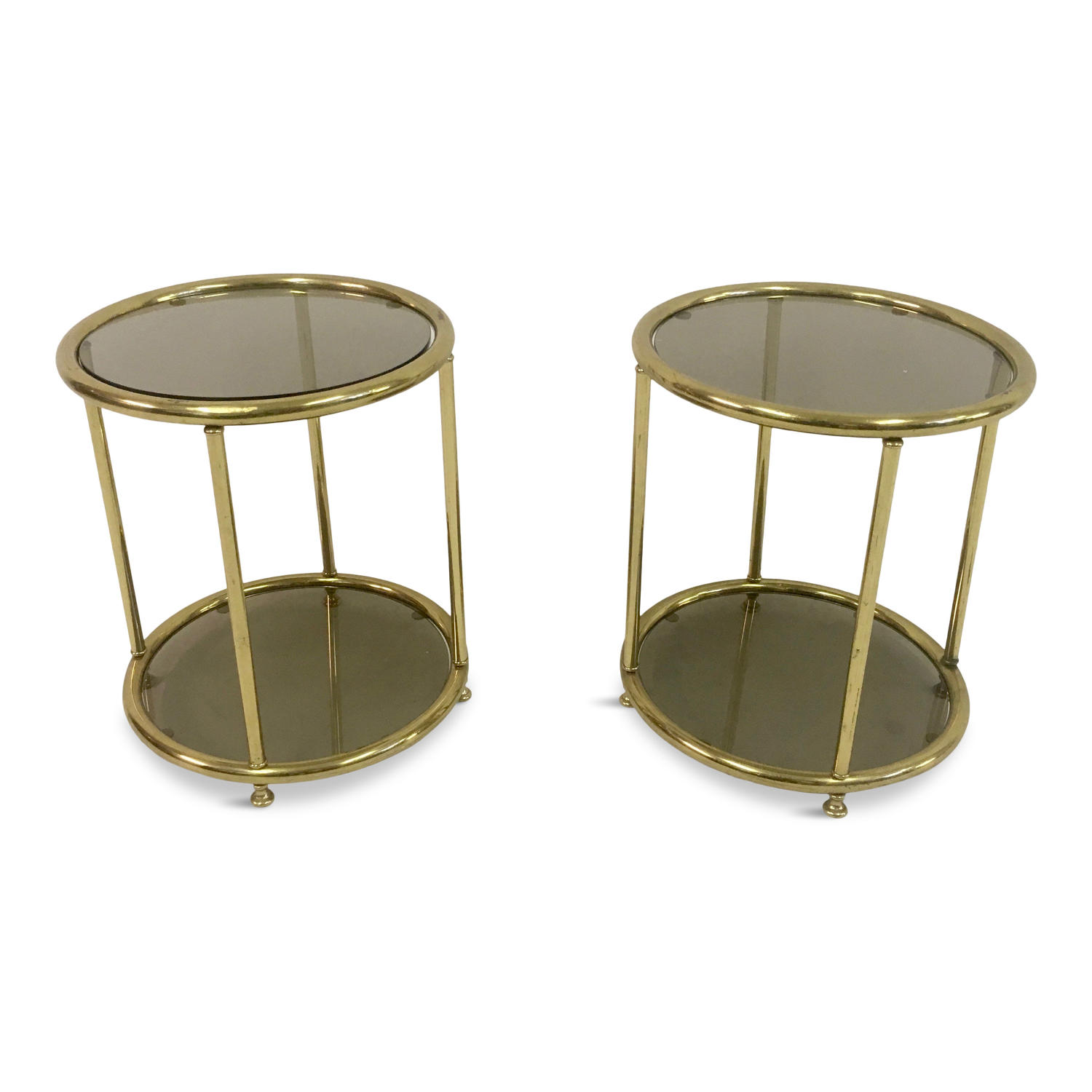 Pair of 1970s Italian brass side tables