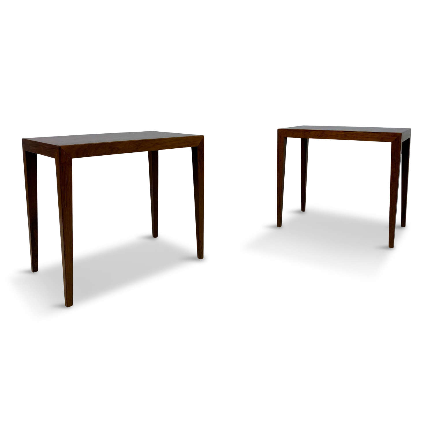 Pair Of 1960s Danish Rosewood Side Tables By Severin Hansen Jr