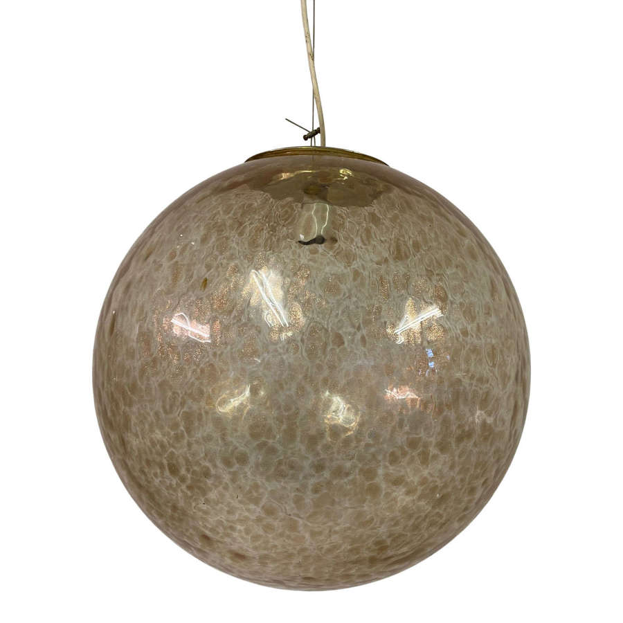 Large 1960s Murano Glass Globe Pendant