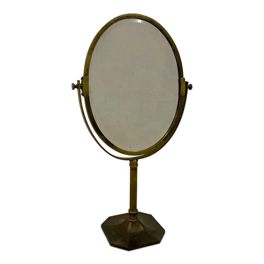 Early 20th Century Brass Vanity Table Mirror
