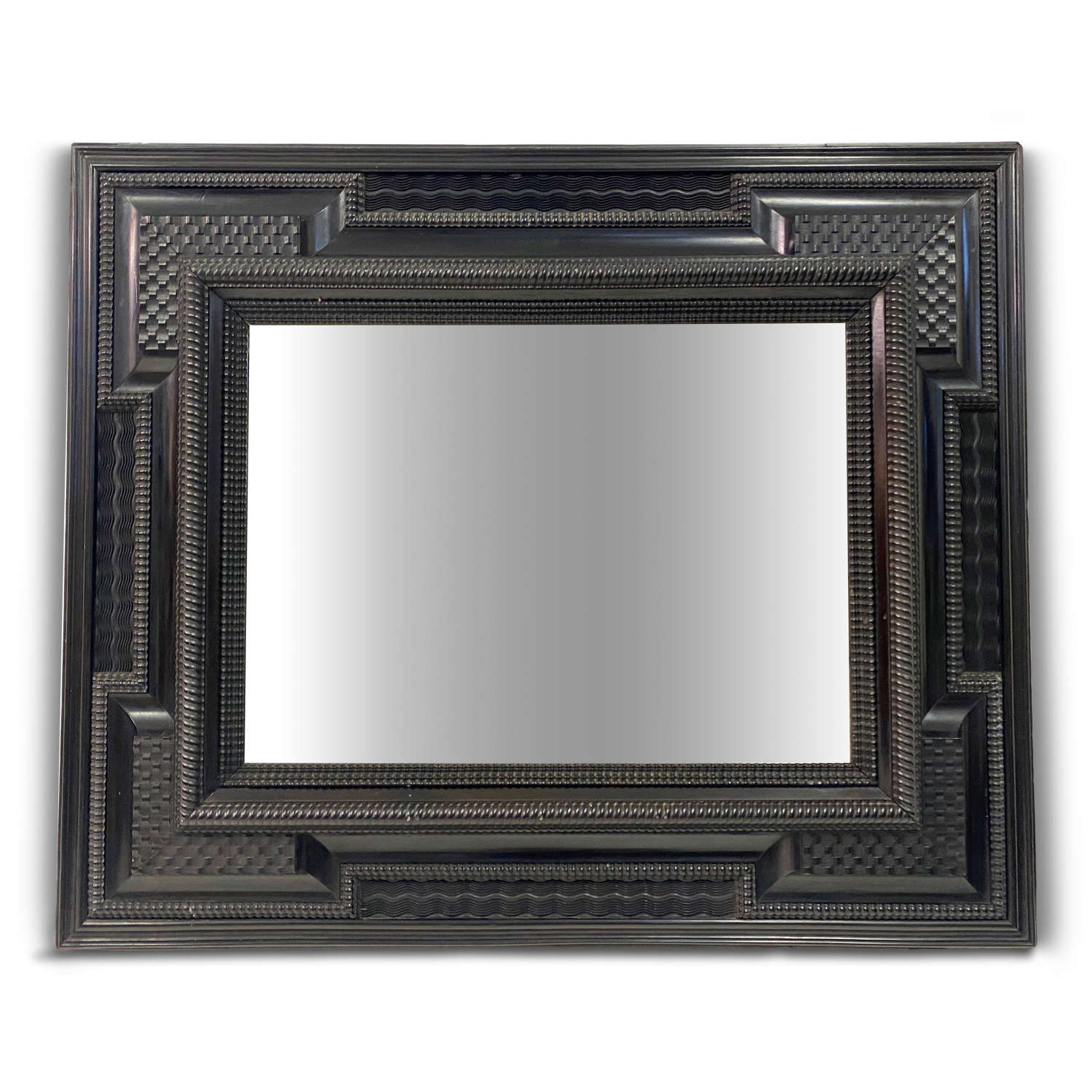 19th Century Ripple Moulded Mirror