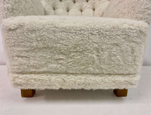 Large Danish Armchair in Lambswool