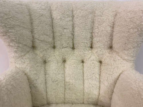 Large Danish Armchair in Lambswool