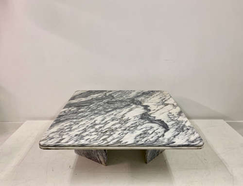 1970s Italian Coffee Table in Arabescato Marble