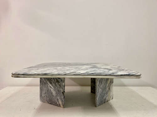 1970s Italian Coffee Table in Arabescato Marble