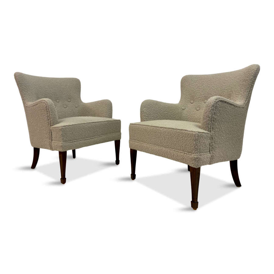 Pair of 1950s Danish Armchairs by Frits Henningsen