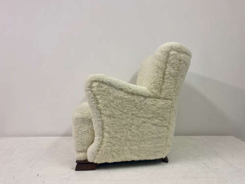 1950s Danish Armchair in Lambs Wool