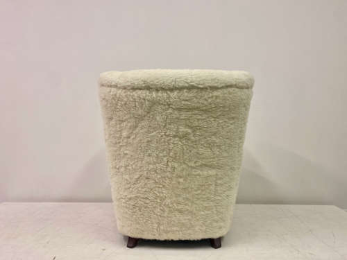 1950s Danish Armchair in Lambs Wool