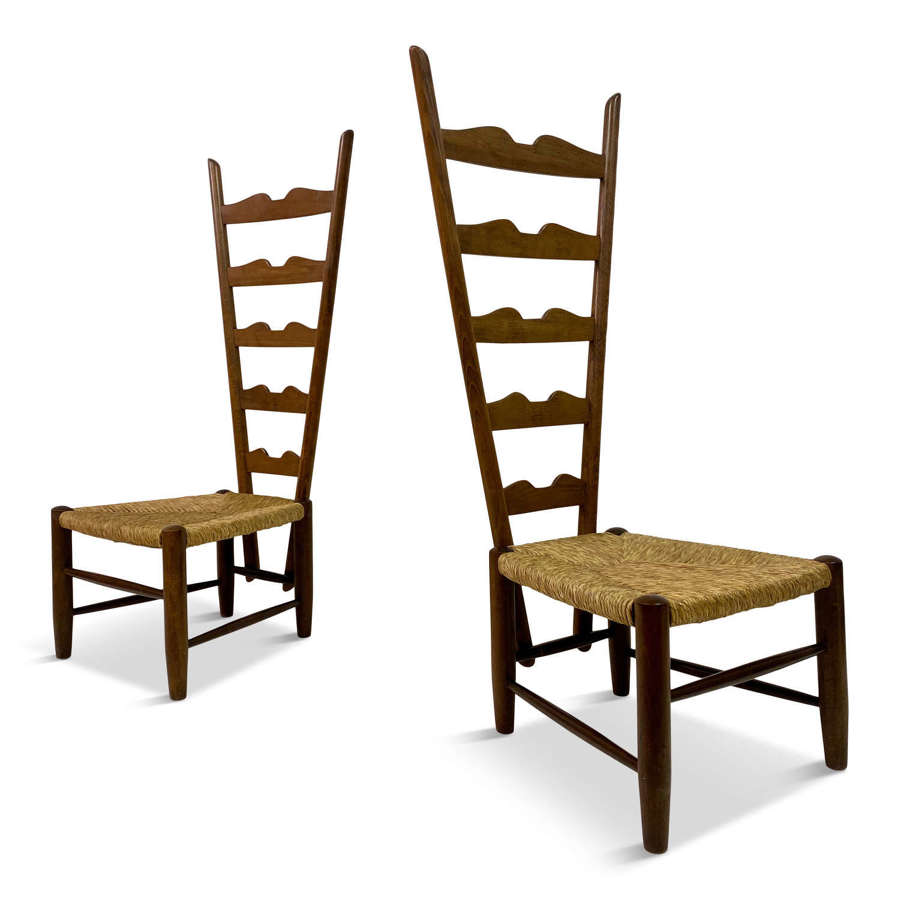 Pair of Fireside Chairs by Gio Ponti For Casa e Giardino