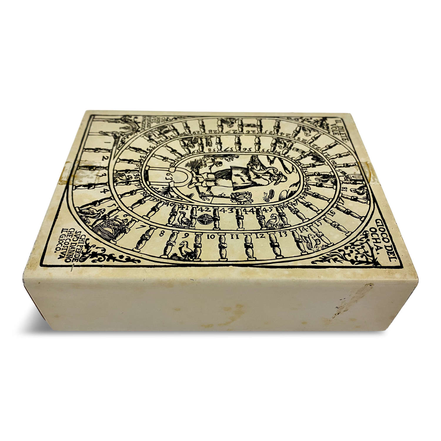Litho Printed Storage Box in the Style of Fornasetti