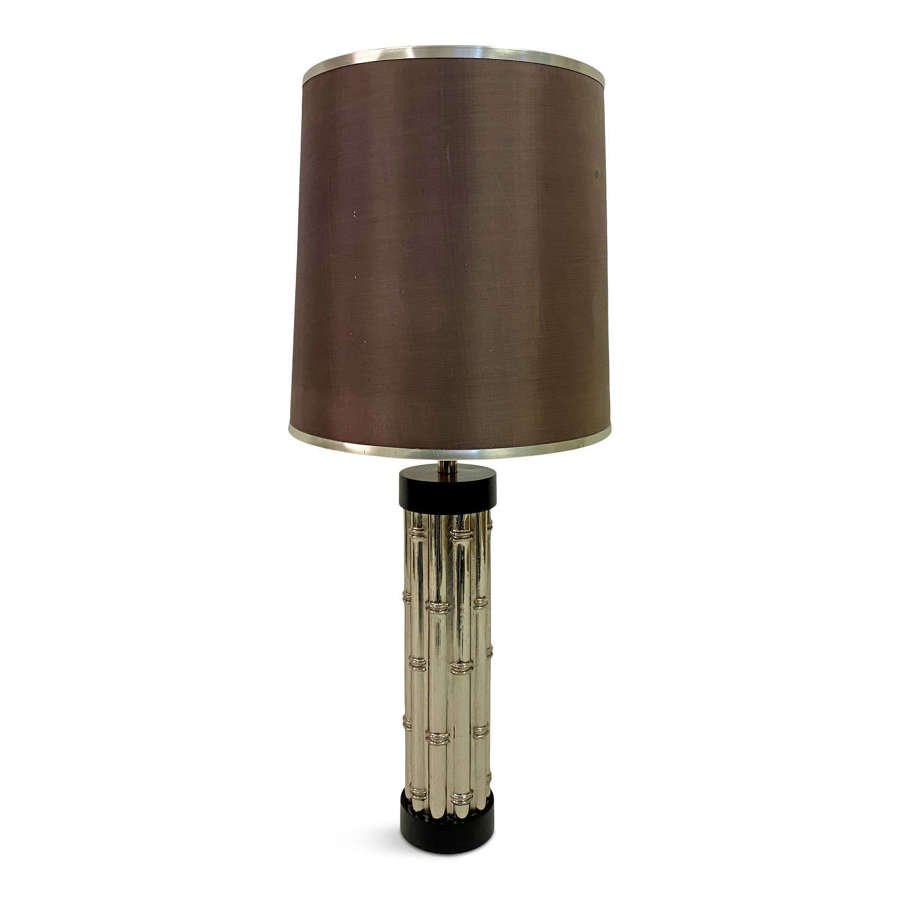 1970s Faux Bamboo Table Lamp