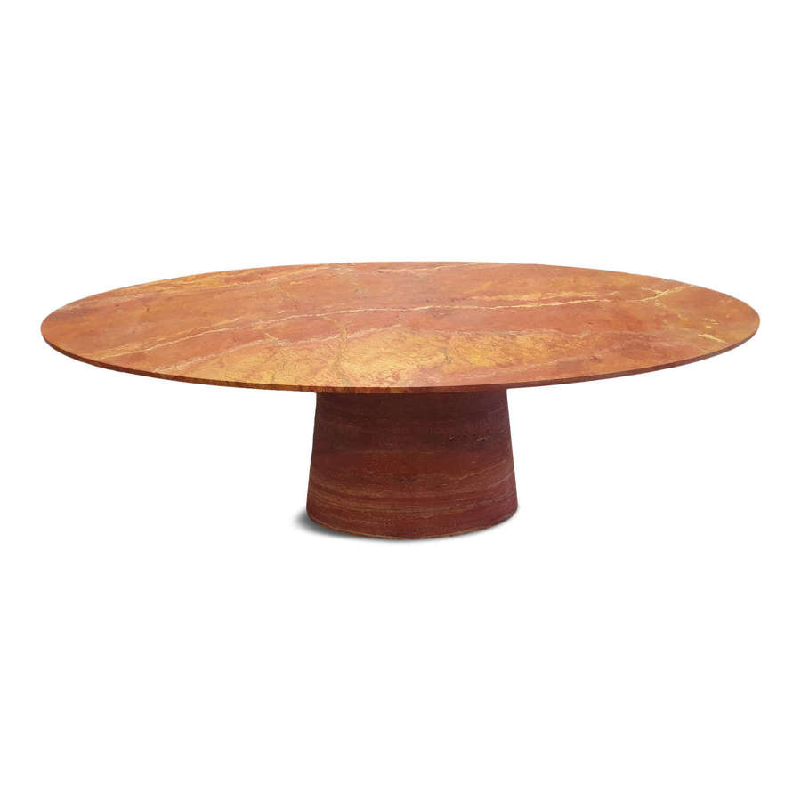 Made to Order Red Travertine Dining Table