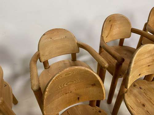 Set of Ten 1970s Pine Dining Chairs Attr. Rainer Daumiller