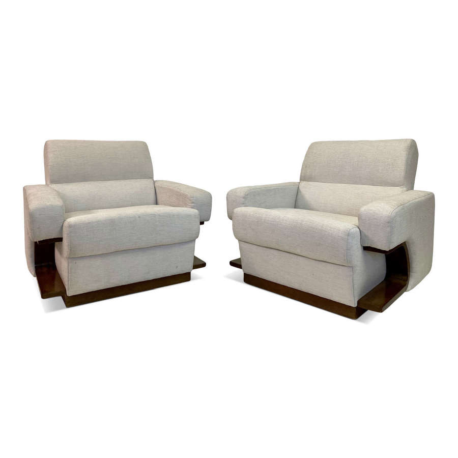 Pair of 1970s Italian Lounge Chairs