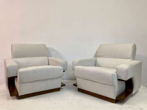 Pair of 1970s Italian Lounge Chairs