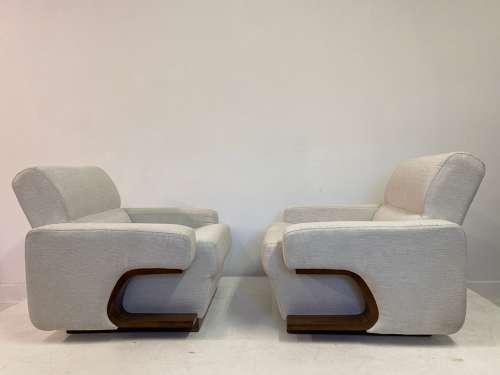Pair of 1970s Italian Lounge Chairs