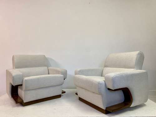 Pair of 1970s Italian Lounge Chairs