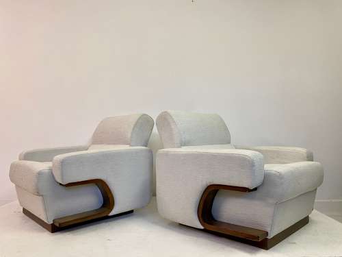 Pair of 1970s Italian Lounge Chairs