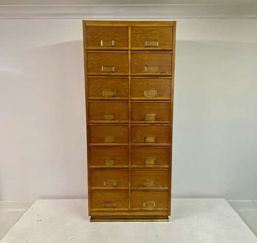 Mid Century Oak Multi Drawer Cabinet