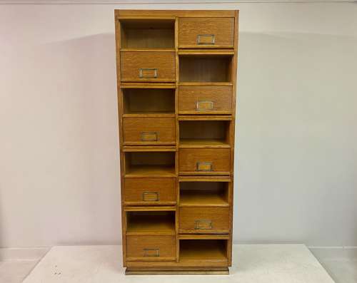 Mid Century Oak Multi Drawer Cabinet