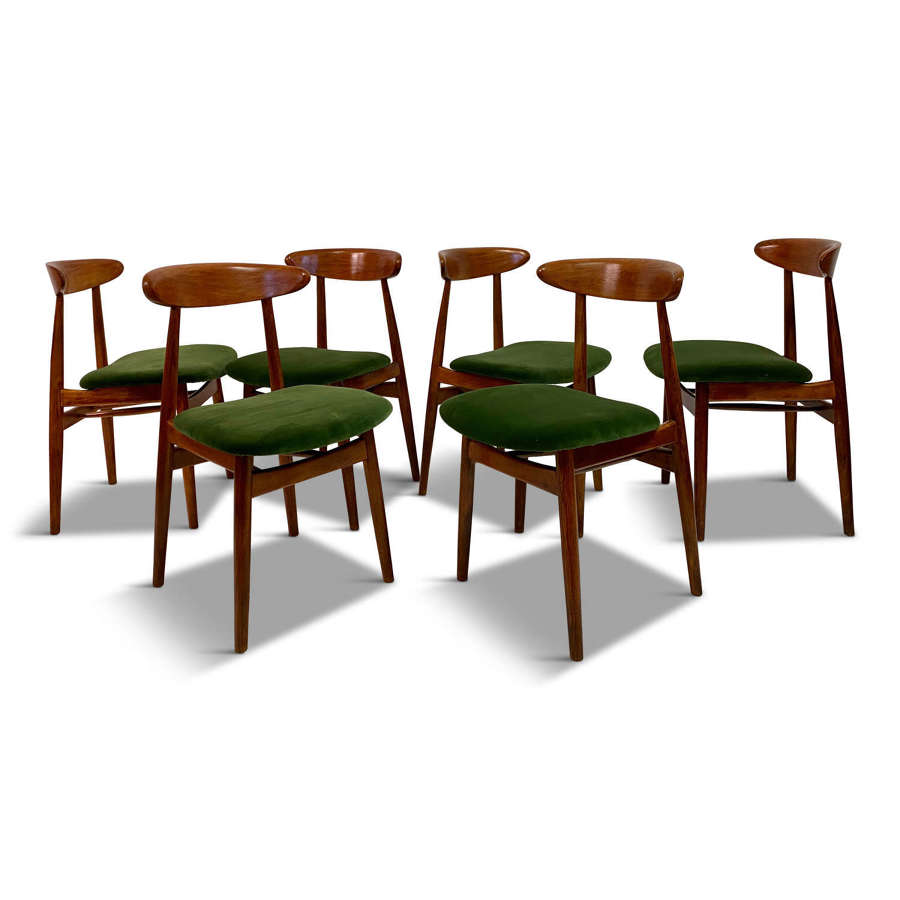 Set of Six Mid Century Dining Chairs by Rajmund Halas