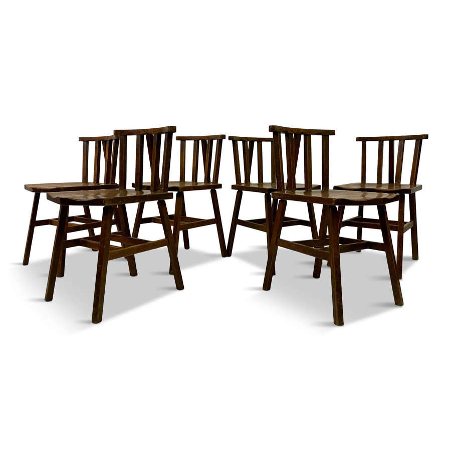 Set of Six Oak Dining Chairs