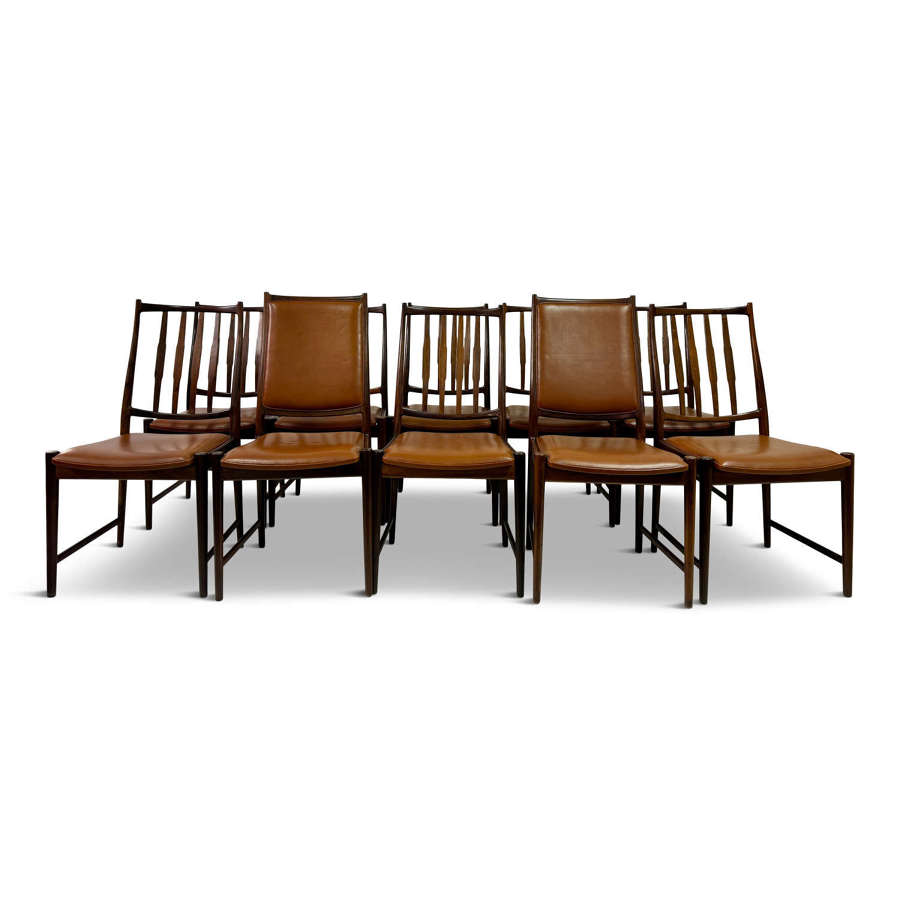 Set of Ten Dining Chairs by Torbjørn Afdal for Bruksbo