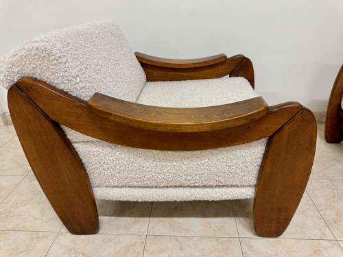 Pair of Italian Brutalist Armchairs