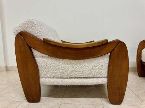 Pair of Italian Brutalist Armchairs