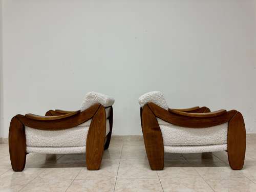 Pair of Italian Brutalist Armchairs