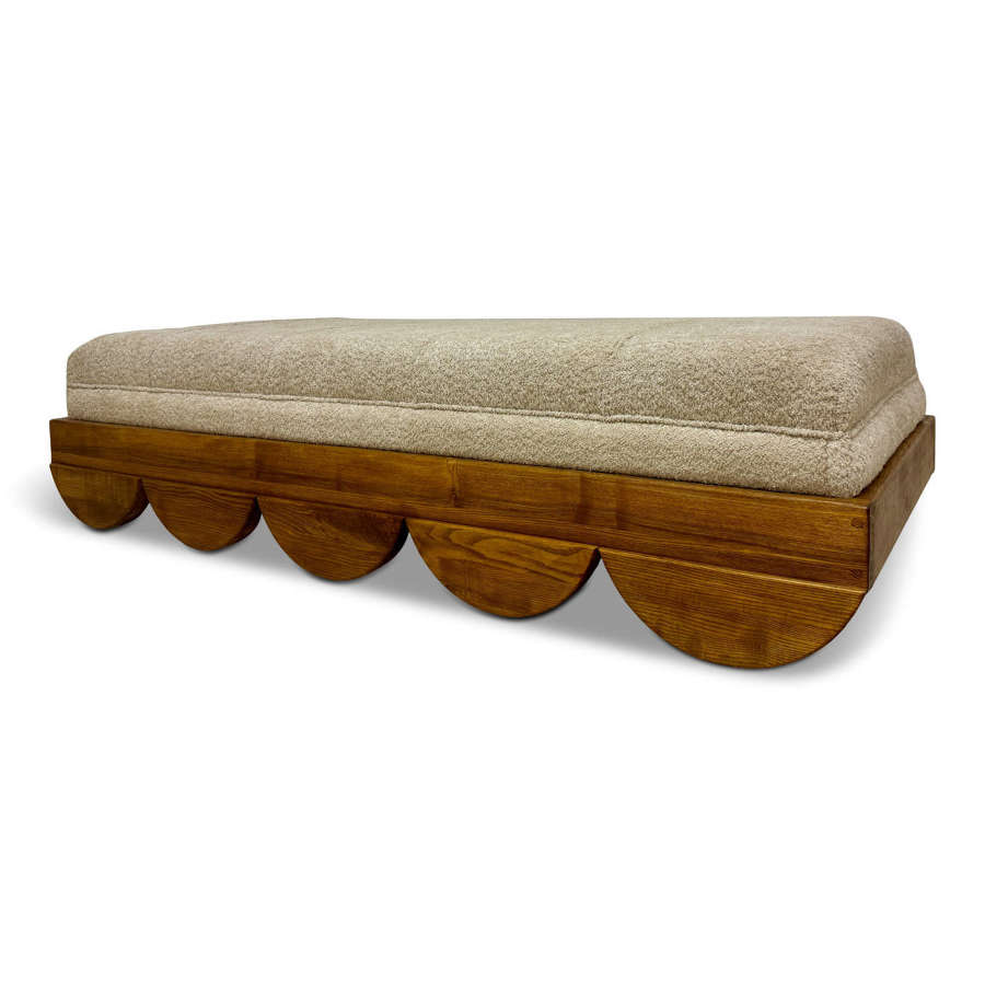 Contemporary Italian Daybed with Half-Circle Feet