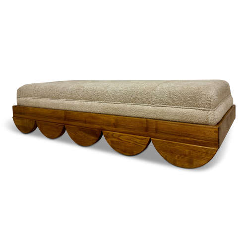 Contemporary Italian Daybed with Half-Circle Feet