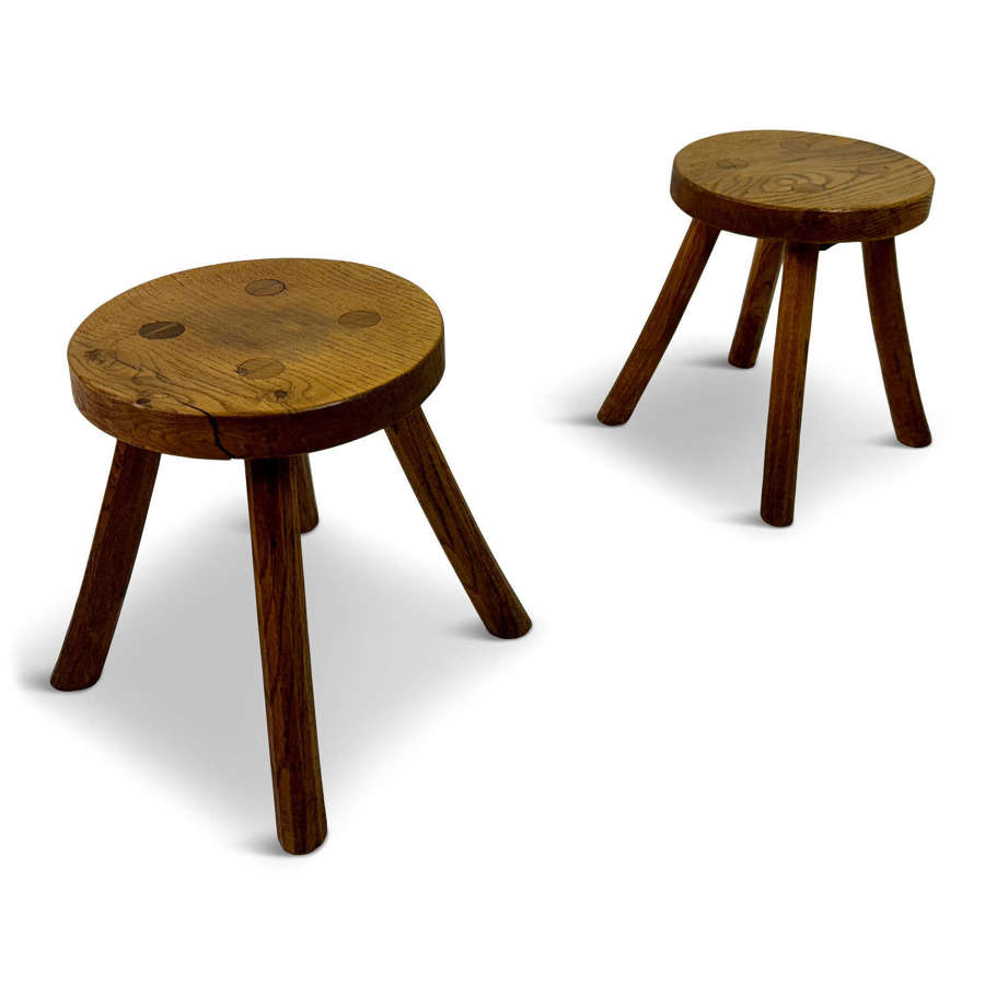 Rustic Oak Milking Stool