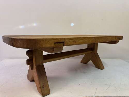 1960s Oak Coffee Table by De Puydt